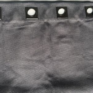 Set of (2) Blackout Curtains Gray Color - Textured Panel 8 Metal Grommets - NEW